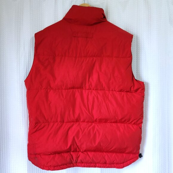 Tommy Hilfiger Down Puffer Vest Men's XL Red Pockets Toggle Waist Outdoor - Picture 2 of 14